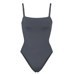 SKIMS Shaping Swim Cami One Piece in Gunmetal